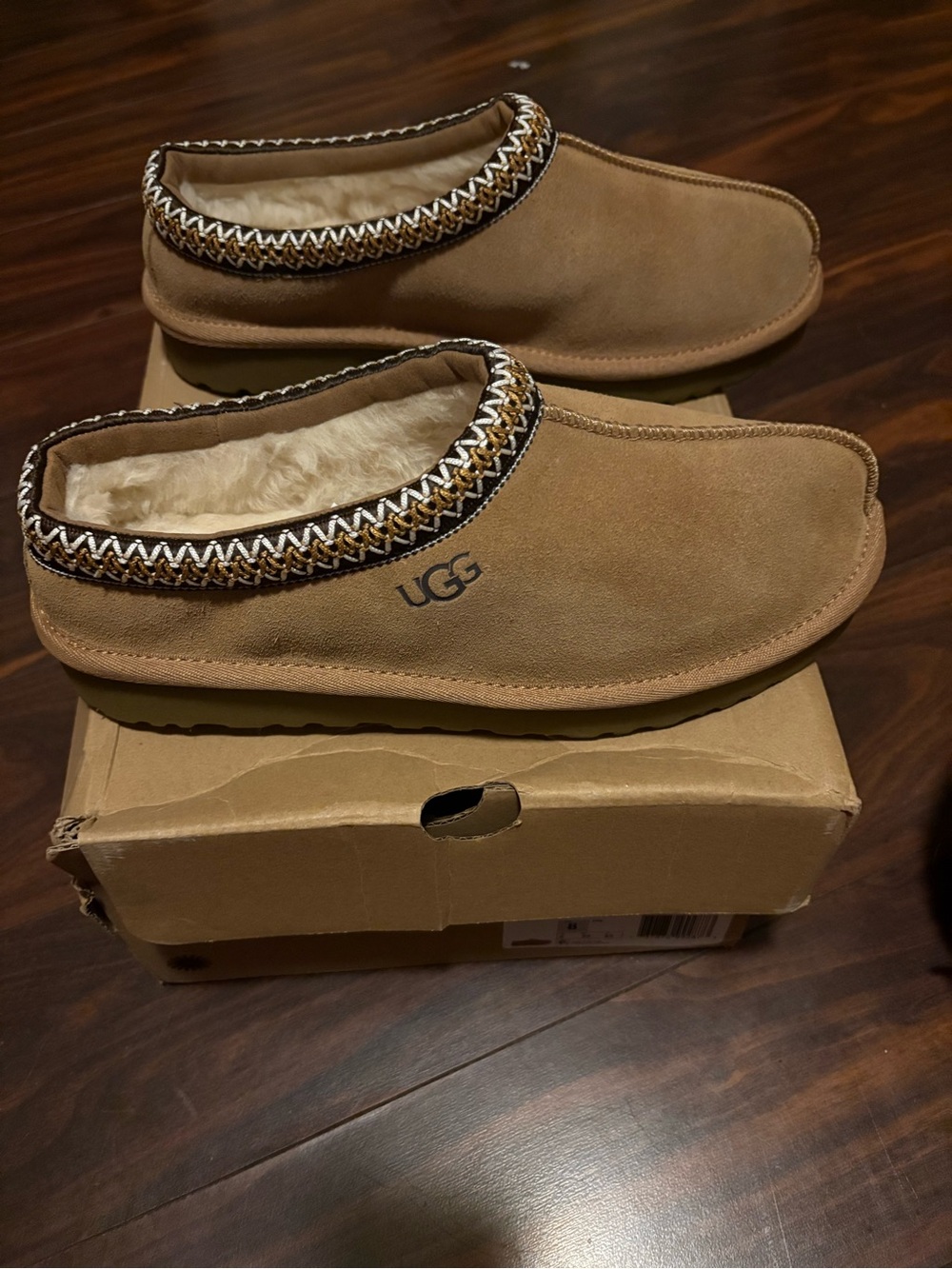 UGG Tasman Suede Shearling Slipper - Chestnut